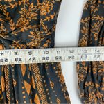 Farm Rio  size XS long sleeve v neck midi dress black orange puff sleeve trad Photo 7