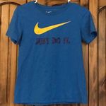 Nike Women’s  Just Do It blue athletic tee size S Photo 0
