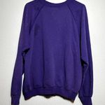 VTG Laurel Burch Pullover Sweatshirt Felines in the Forest Crewneck Purple XL Photo 4
