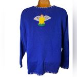 Vintage Y2K Avery Isle Button Front Cardigan Angels Whipstitch Royal Blue L Size L Photo 1