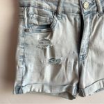 Aeropostale Light Wash High Waisted Midi Shorts Photo 6