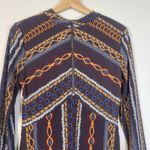 Free People  Stella Retro Mod Multicolor Earth-tone Fall Mini Dress Size S Small‎ Photo 5