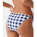 J. Crew String Hipster Bikini Bottom in Gingham Sz. M Blue Size M Photo 1