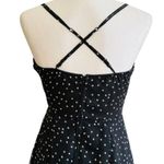Miami Dress Black White Polka Dot Spaghetti Straps Ruffled Tiered Midi Small NEW Photo 7