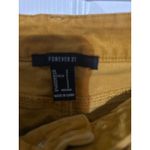 Forever 21  Corduroy Mini Skirt Mustard Gold Frayed Hem Trendy‎ Women's Size S Photo 2