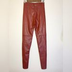 Carlisle NWT ALIX NYC Faux Leather Split Hem Pants Paprika Size S Photo 5