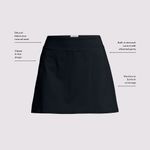 Lands' End  Women Black Elastic Waistband Built In Shorts‎ Swim Skirt Size 14 Photo 1