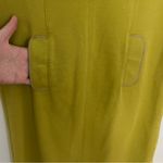 Boden Chartreuse Midi Dress Mustard Yellow Green Cap Sleeve Knee Length Size 4R Photo 5