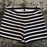 Anne Klein  Navy/White Striped Scalloped Hem Shorts 5" Inseam Size 6 Photo 1