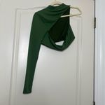 Revolve NWT Camila Coelho Blake Asymmetrical Crop Top in Green Size Small Photo 4
