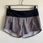 Lululemon Run Times Short II 4" Heather Lux Black Grey Shorts Womens 4 Photo 2