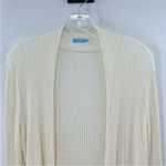 J. McLaughlin  Women's Ribbed Lightweight Open Front Cardigan - Cream - xs Photo 2