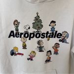 Aeropostale Peanuts Christmas Holiday Hoodie White Snoopy Charlie Brown Small Photo 5