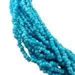 Turquoise colored Glass Bead Tribal Pendant Necklace Blue Photo 5
