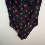 We Wore What Ruched Cup One Piece Swimsuit Black Cherries XL Photo 5