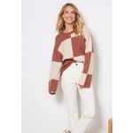 Z Supply  from Evereve Luna Blocked Sweater in Penny and Cream - Size - XS Photo 1