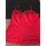 Vanity Fair Vintage  Slip Cami Top Size 34 bust Red Lace 80's Photo 4