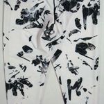 Body Language Activewear Leggings Saks USA White Black L Yoga Pilates Gym Flower Size L Photo 3