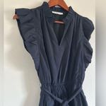 Joy Joy NWT  Black Ruffle Layer Dress XS flutter Sleeve Photo 2