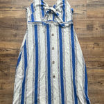 Love Tree Tie-Front Cutout Spaghetti Strap A-Line Dress Smocked back Sz Lg Photo 0