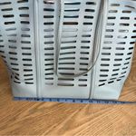 Anthropologie Rafaella Tote Bag Large Faux Leather Light Blue Photo 9