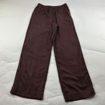 A New Day  Raisin Brown Linen Blend Wide Leg Lounge Pant S Photo 0
