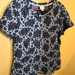 Anthropologie  Postmark Blue Floral Tee L Photo 0