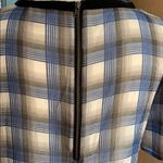 Caslon  Sheer Woven Plaid Top Photo 6