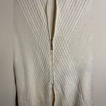 St. John  collection by Marie Grey zip up cream sweater size 2 flaw Photo 6