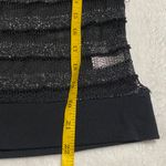 Rampage Black Shimmer Sheer Blouse Open Back Women’s Size Medium Photo 4