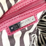 Linea Pelle Collection Dark Red Leather Crossbody Duffel Bag Purse Zip Top Bag Red Photo 3