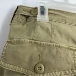 American Eagle stretch barrel leg cargo pants khaki olive tan size 10 Utility Photo 6