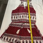 Very J Boho Tassel Tie Front Romper Photo 3