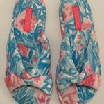 Lilly Pulitzer Terry Slippers Bondi Blue Pink Little Peony New No Tag 7 Photo 1