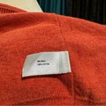 Gap Women Orange V-Neck Cotton Long Sleeve Relaxed Fit Sweater Size L Photo 6