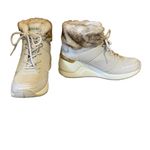 Skechers  OFF WHITE "STREET MILLION WILD INTUITION" WEDGE HEEL BOOTIES (8) Photo 4