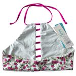 Beach Bunny  High Neck Halter Bikini Top Floral Garden Women’s Size Medium NWT Photo 1