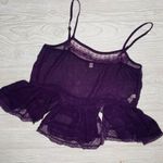 Free People intimately  purple sheer lingerie top sleep shirt lace sheer small Photo 5