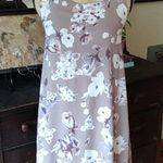 Peach Love California Grey Cream & Purple Floral Dress Photo 1