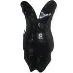 EXPRESS Black Sequined Sweetheart Sheath Cocktail Mini Dress Photo 79