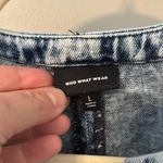 Who What Wear Blue denim acid wash Mini Dress Sleeveless sz L Photo 1