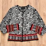 Icelantic Design Lovely Icelandic Design ButtonUp Intarsia Floral Jacket Cardigan Sweater Size M Photo 0