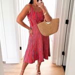 Scoop NYC Micro Stripe Midi Dress Pink Size L Photo 7