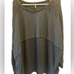 Free People blue long sleeve w/sweater shoulder sleeve detail Photo 0