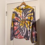 Pilcro  Anthropologie Angie Tie Dye Cowl Neck Yellow Thermal Tee Top Fall Cozy Photo 3