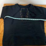Mother the tie up easy black sweatshirt S NWOT 100 percent cotton Photo 6