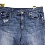 Gap NWT  Women's High Rise Flare Jeans Size 6 Blue Medium Wash Distressed Photo 6