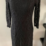 Dana Buchman  black lace dress size 4 sexy black dress going out dress dinner nig Photo 0