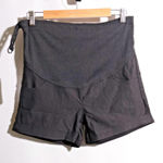 NWT‎ Black Maternity Biking Short Shorts Belly Support XL New with Tags Workout Photo 0