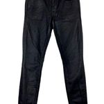 Anthropologie Velvet Graham & Spencer Wax Coated High Waisted Skinny Jeans Sz 25 Glossy Photo 1